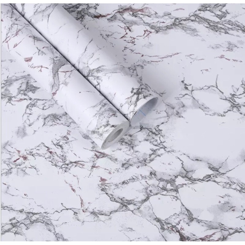 สติ๊กเกอร์ วอลเปเปอร์ ลายหินอ่อน ขนาดกว้าง 45 ยาว 100 ซม.