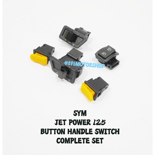 Sym POWER JET 125 ชุดสวิตช์มือจับ สกูตเตอร์ ไฟสตาร์ทเตอร์ ไฟสูง ไฟสัญญาณต่ํา แตร SUIS LAMPU