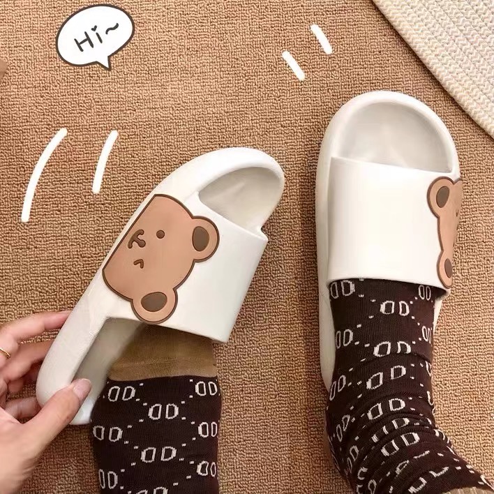 Happy shoe shop  รองเท้าแตะลายหมี สุดน่ารัก งานดีมากๆๆๆ พื้นนุ่มมาก