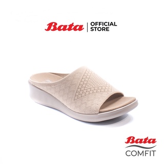 Bata Comfit บาจา คอมฟิต รองเท้าแตะผู้หญิง รองเท้าเพื่อสุขภาพ รองเท้าแตะแฟชั่น เสริมสุขภาพ สูง 1 นิ้ว สำหรับผู้หญิง  รุ่น Zeta สีเบจ 6698868