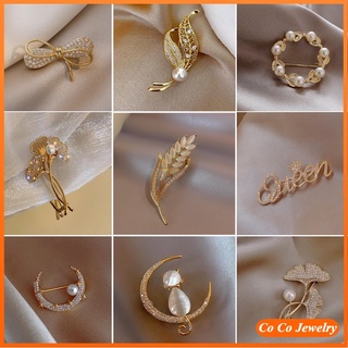 Cocojewelry เกาหลี พลอยเทียม มุก เข็มกลัด Pin แก้ไขเสื้อผ้า อุปกรณ์เสริม