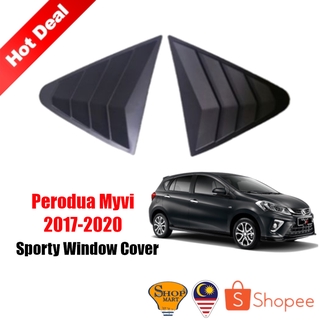 Perodua New Myvi Mustang ฝาครอบกระจกมองหลัง ทรงสามเหลี่ยม อุปกรณ์เสริม สําหรับรถยนต์