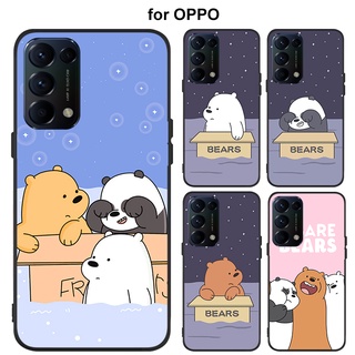 เคส OPPO Reno 8 8Z 4 5 6 7 6Z 7Z Z PRO 5G โทรศัพท์มือถือแบบนิ่ม ลายหมีน่ารัก สําหรับ