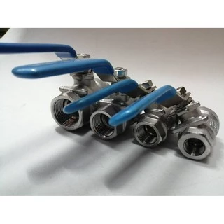 JK ball valve stainless #316 2 PC บอลวาล์วสแตนเลส #316 2 ตอน ขนาด 1/4" 3/8" 1/2" และ3/4" 💥💥💥ถูกกว่าบอลวาล์วทองเหลือง💥💥💥