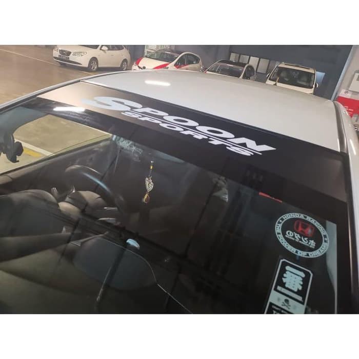 SPOON SPORT STICKER สติ๊กเกอร์ติดรถ GLASS PLES BLACK BLOCK PROTECTOR