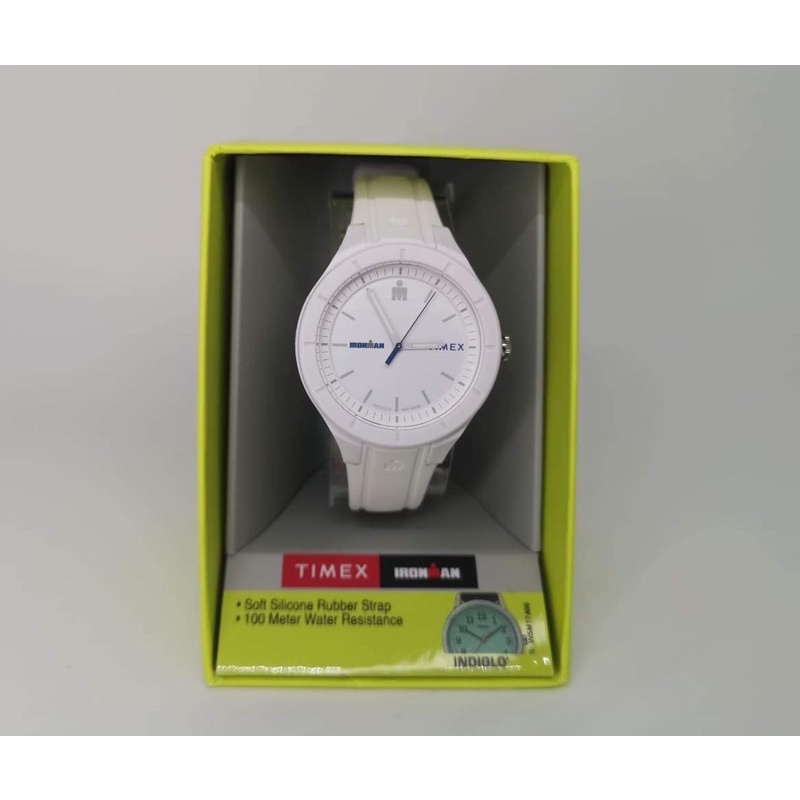 Timex Ironman Essential Urban  White/Blue Silicone Watch TW5M17400 ( มือ1 )​