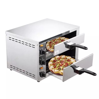 เตาอบพิซซ่าเชิงพาณิชย์ Commercial pizza ovens เครื่องทำพิซซ่าเตาอบในร่มแบบพกพาไฟฟ้า เตาอบไฟฟ้าสแตนเลสขนมปัง