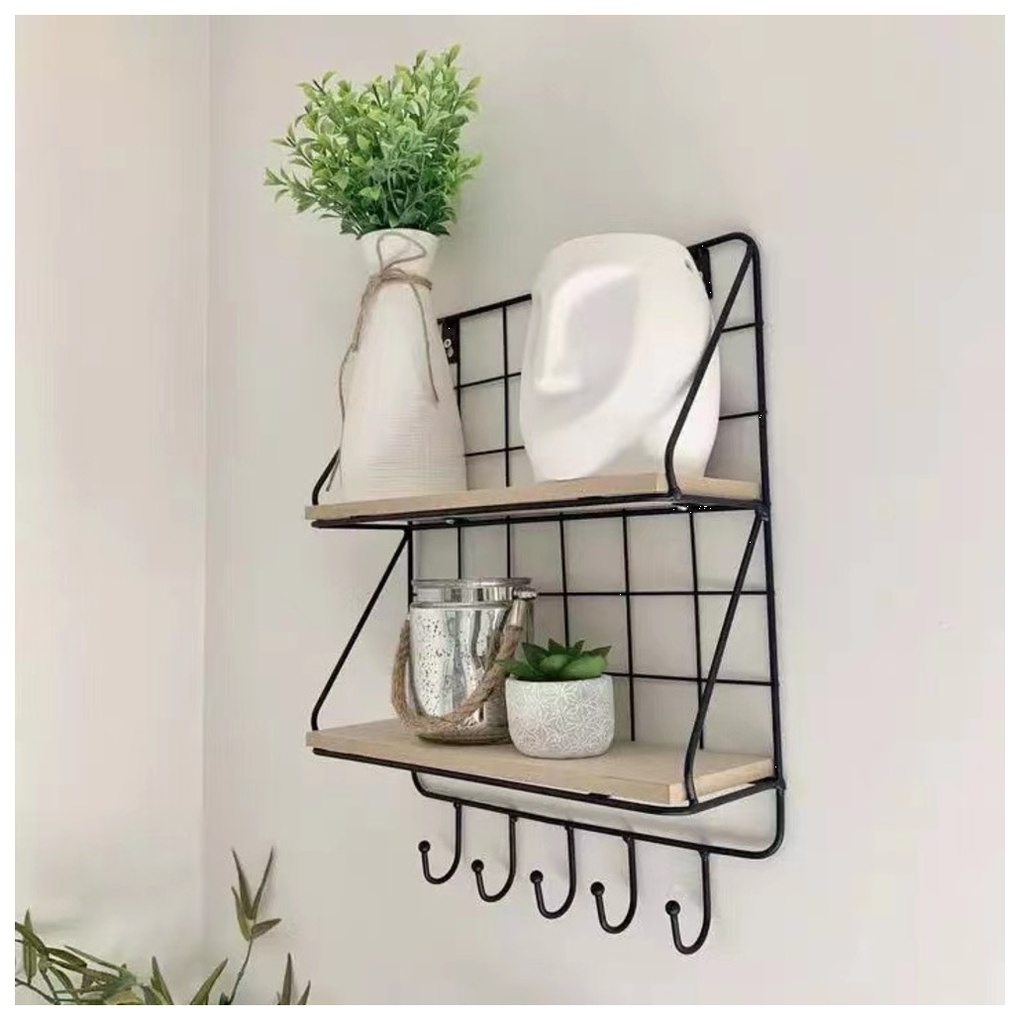 GlobalHouse DELICATO ชั้นติดผนัง รุ่น SANTIR-05 ขนาด 25x10x40 ซม. สีดำ สินค้าของแท้คุณภาพดี