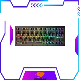 COUGAR - KEYBOARD PURI TKL RGB BLUE SWITCH - US คียบอร์ด รับประกัน 1 ปี