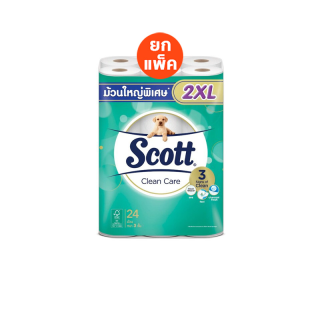 สก๊อตต์ คลีนแคร์ กระดาษชำระ ม้วนใหญ่พิเศษ 2XL หนา 3ชั้น ขนาด 24 ม้วน SCOTT CLEAN CARE Toilet Tissue 2XL 3 Ply 24 Rolls