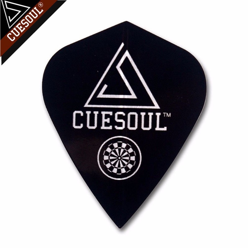 CUESOUL 3PCS Dart Flights สีดํา Kite Flights (มี 3 รูปร่าง)