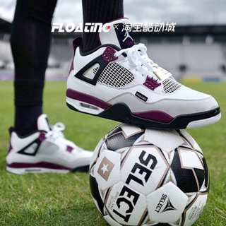 ☬﹍Nike Air Jordan 4 PSG AJ4 Paris Burgundy Saint-Germain joint high-top fashion casual trend cool all-match sports baske