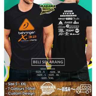 X32 เสื้อยืดลําลอง แขนสั้น คอกลม พิมพ์ลาย Audio Behringer