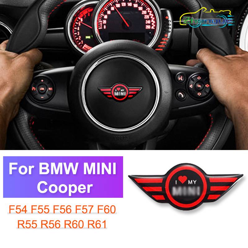 สติ๊กเกอร์ตกแต่งพวงมาลัยรถยนต์สําหรับ Bmw Mini One Cooper S R55 R56 R60 R61 F54 F55 F56 F57 F60 Countryman 1 ชิ้น