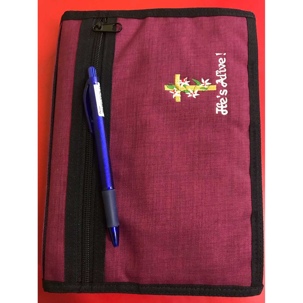 กระเป๋าใส่พระคัมภีร์ เล่มขนาดกลาง 14.5x21 cm แบบโชว์ซิปหน้า ปกพระคัมภีร์ พระคัมภีร์ คริสเตียน กระเป๋าพระคัมภีร์ พระเยซู