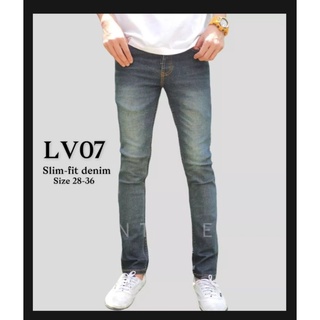 Pantsdeart กางเกงยีนส์ขากระบอกเล็กกึ่งเดฟ ผ้ายืด รุ่นV07 size 28-36