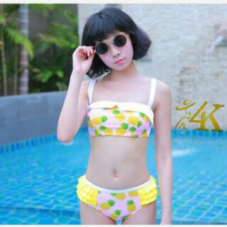 Bikini ลายสับปะรด สีชมพู