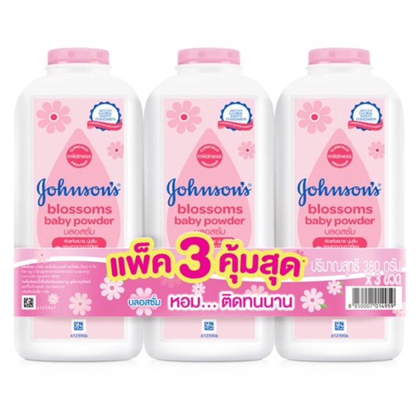 Baby Skincare 118 บาท จอห์นสัน เบบี้ แป้งเด็ก กลิ่นบลอสซั่ม 380 กรัม แพ็ค 3 (8850007014959) Mom & Baby