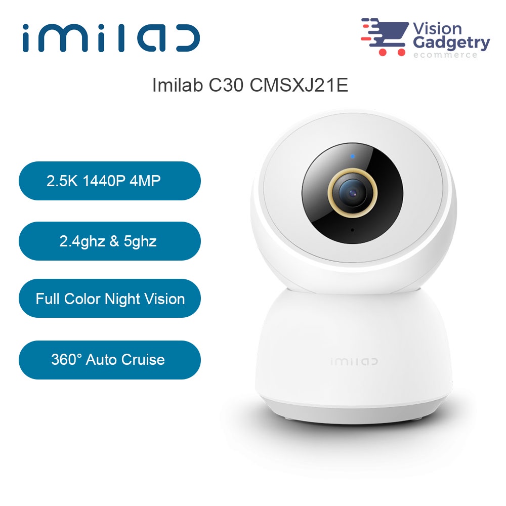 [ทั่วโลก] Imilab C30 PTZ WiFi กล้องวงจรปิด IP กล้อง 2.5K 1440p 4MP 360 2.4GHZ 5GHZ CMSXJ21E