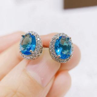 รูป ZHOUYANG 2020 ไข่ใหม่ Stud Earrings สำหรับผู้หญิง Sparkle AAA + Cubic Zirconia สีขาวสีทองของขวัญวันเกิดแฟชั่น E009 เครื่องประดับ