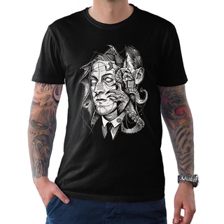 เสื้อยืดผ้าฝ้ายพิมพ์ลาย ฮ. ป. Lovecraft เสื้อยืดลําลอง แขนสั้น คอกลม ใส่สบาย คุณภาพสูง สําหรับผู้ชาย (luk-342)