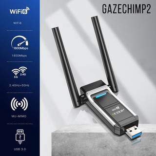 อะแดปเตอร์ USB WiFi 6 AX1800 5GHz 1201Mbps + 2.4GHz 574Mbps สําหรับ PC