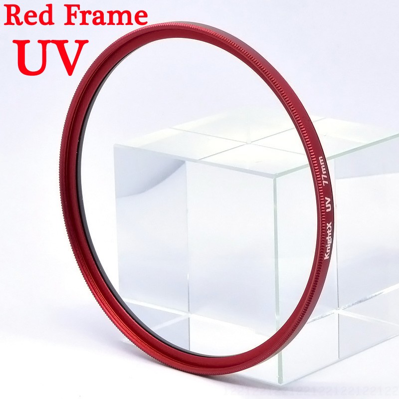 Knightx แว่นตากรองแสง UV เลนส์สีแดง 49 มม. 52 มม. 55 มม. 58 มม. 62 มม. 67 มม. 72 มม. 77 มม.