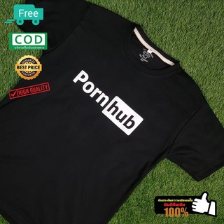 แบรนด์ Idea-T-Shirts ผ้า TC interlog สกรีนเฟล็กกริตเตอร์ ลาย Pornhub