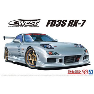 โมเดลรถยนต์ AOSHIMA  MAZDA C-WEST FD3S RX-7 99 1/24