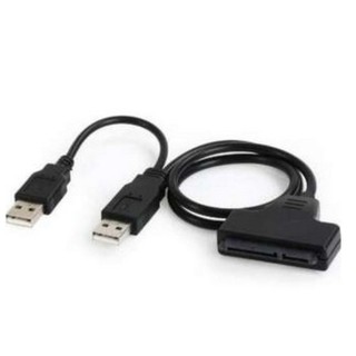 Di shop Dual USB2.0 to 22pin SATA Cable Converter for 2.5 inch SATA Hard Disk Driver