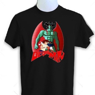 เสื้อยืดสีขาวเสื้อยืดคอกลม ผ้าฝ้าย พิมพ์ลายการ์ตูน Devilman ยุค 80s สําหรับผู้ชาย และผู้หญิงS-4XL