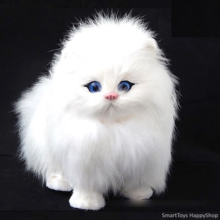 ตุ๊กตาน้องเหมียวแมวน้อยขนฟูสุดน่ารักมีเสียงร้อง Beautiful White Cat