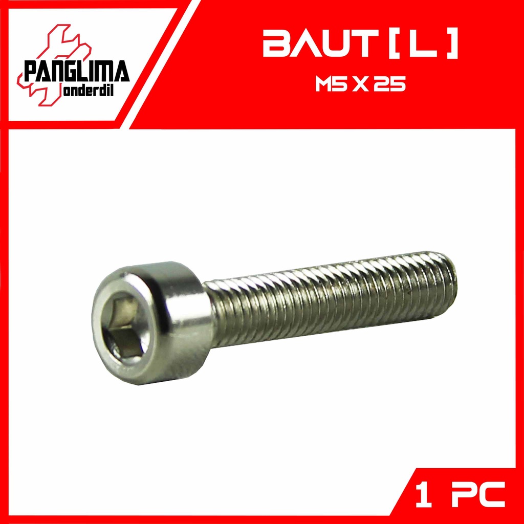 L-L4 Bolt M5x25-5X25-M 5 x 25 Key-K 4 P-Pitch 0.8 Bolt-Bolt