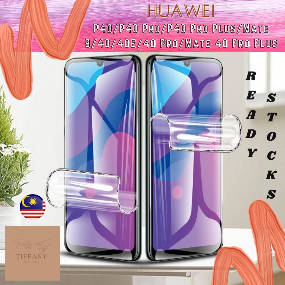 Huawei P40/P40 Pro/P40 Pro Plus/Mate 8/40E/40 Pro/Mate 40 Pro Plus Nano Thin Hydrogel ฟิล์มกันรอยหน้