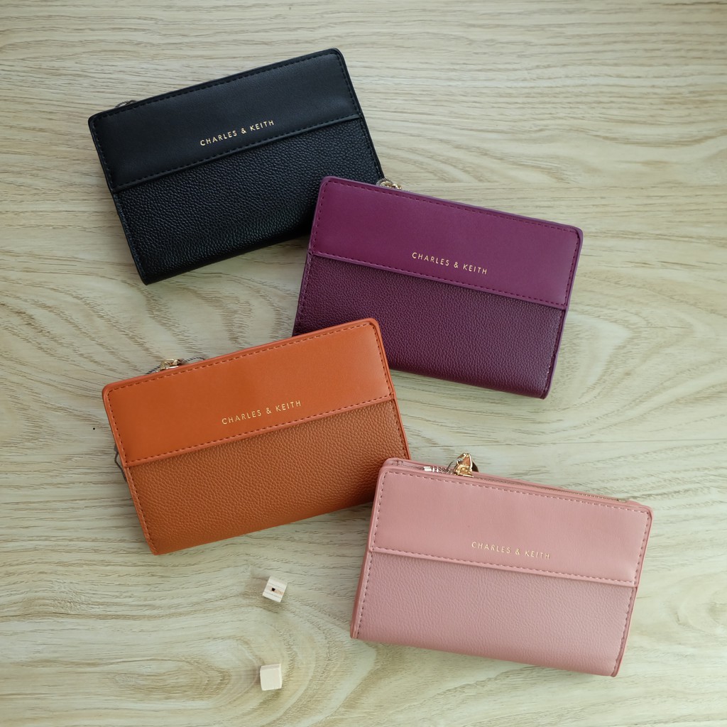 New Collection  Charles  Keith  Stitched Detail Wallet 