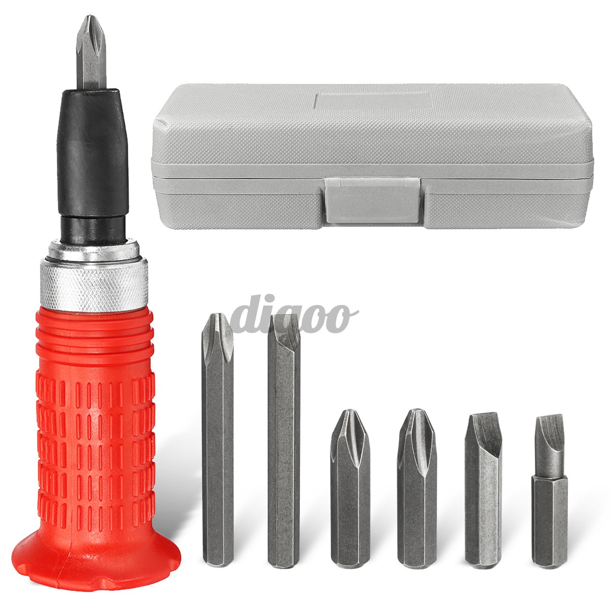 Set Screwdriver Driver Impact Carbon Steel Multi Bits Hammer Socket