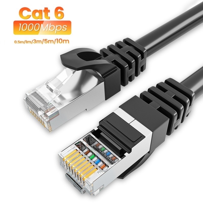 BENOSEM สายแลน Lan Cat6 รองรับInternet ระดับกิ๊กกะบิต 1Gbps ใช้งานได้จริง วิ่งเต็มสเปก0.5/1/3/5/10m RJ45 ระดับกิ๊ก