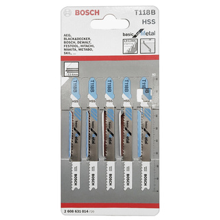 🔥HOT🔥 BOSCH ใบเลื่อยจิ๊กซอร์ T 118B รุ่น 2608631014 (5 ชิ้น/ชุด) Saws &amp; Cutters