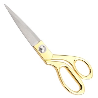 Scissors stainless steel กรรไกรสแตนเลสตัดผ้า ด้ามทอง ขนาด 8.5" กรรไกร กรรไกรตัดผ้า กรรไกรสแตนเลส กรรไกรแบบโค้ง T1744