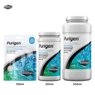 Seachem Purigen วัสดุกรองของเสีย ammonia/nitrite/nitrate และช่วยดูดสี ขนาด 100ml 250ml และ 500ml