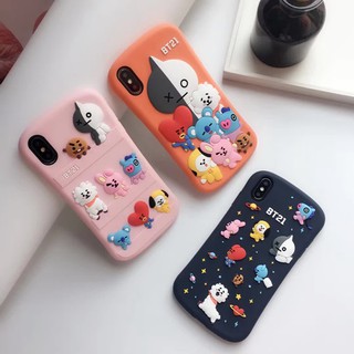 Cute BT21 BTS phone case for Iphone 12 pro max 12 mini 11 pro max x xs max xr 6 6s 7 8 plus soft silicone phone protective cover