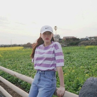 Oversize ลายทางพาสเทล