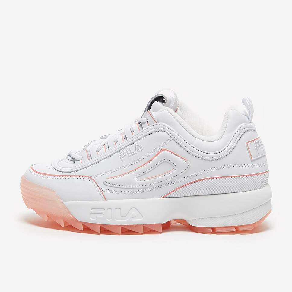 Fila Disruptor II ICE - White/Peony รองเท้า ฟิล่า แท้ ผู้หญิง