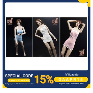 Toysoverzone KT Toys - FS:003A / FS:003B / FS:003C - 1/6 - transparent dress three colors (sky blue, white, pink)