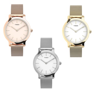 Timex TW2U86600 , TW2U86700 , TW2U86800 TRANSCEND นาฬิกาข้อมือผู้หญิง สายสแตนเลส หน้าปัด 31 มม.