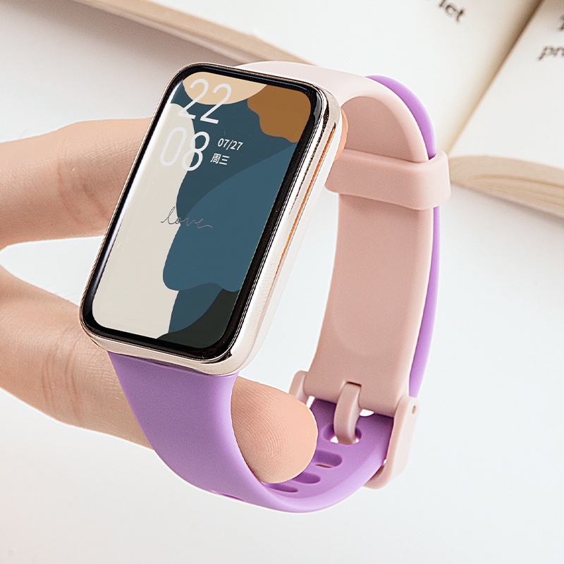 สายนาฬิกาข้อมือซิลิโคน แนวสปอร์ต สีตัดกัน แบบเปลี่ยน สําหรับ Xiaomi Band 7Pro Mi Band 7Pro Xiaomi 7 Pro