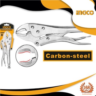 INGCO คีมล็อคปากตรง 10 นิ้ว (250มม.) รุ่น HSJP0110 Straight Jaw Locking Plier / คีมล็อก คีมล๊อค คีมล็อค 10"