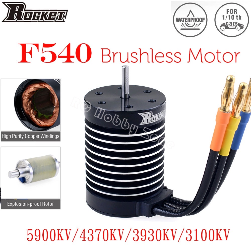 Rocket F540 มอเตอร์ไร้แปรงถ่าน กันน้ํา 5900KV 4370KV 3930KV 3100KV w/45A ESC สําหรับรถบังคับ 10428 1