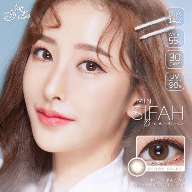 Mini Sifah Brown รุ่นใหม่🔥คอนแทคเลนส์ รุ่น Mini Sifah Brown / Mini Sifah Gray ลายธรรมชาติ ยี่ห้อคิตต