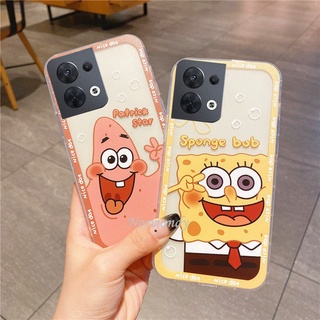 เคสโทรศัพท์ 2022 New Handphone Case OPPO Reno8 Pro 5G / Reno7 Pro 7 Z 5G 4G TPU Silicagel Soft Case Cartoon SpongeBob SquarePants Couples Casing for Oppo Reno 8 8Pro 5G เคส Shockproof Back Cover